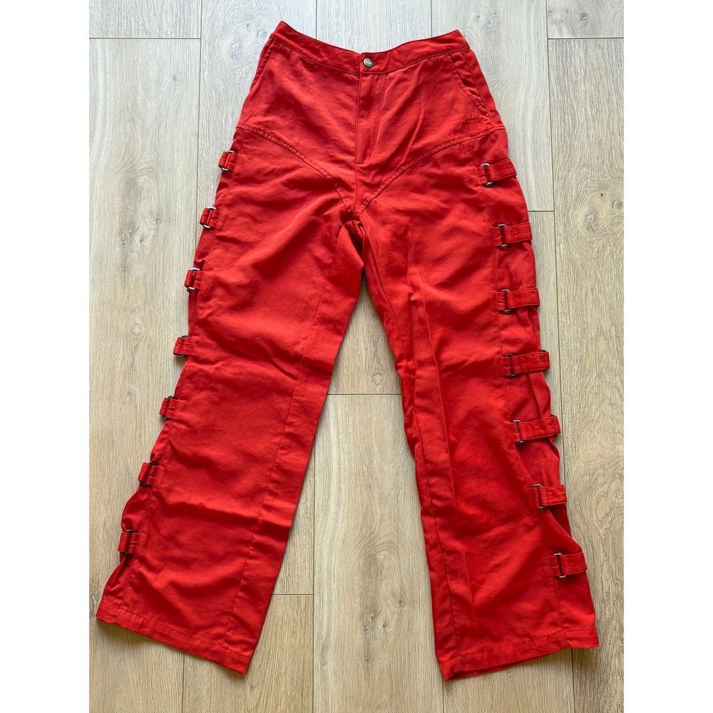 Honor The Gift Red Side Buckle Strap Cargo Pants Woman Size S